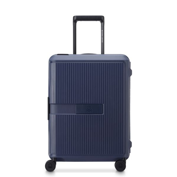 DELSEY COLOR BLOCK HARD SUITCASE SLIM 4 DOUBLE WHEELS 55CM
