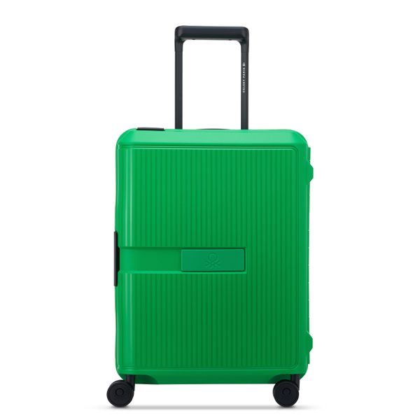 DELSEY COLOR BLOCK HARD SUITCASE SLIM 4 DOUBLE WHEELS 55CM