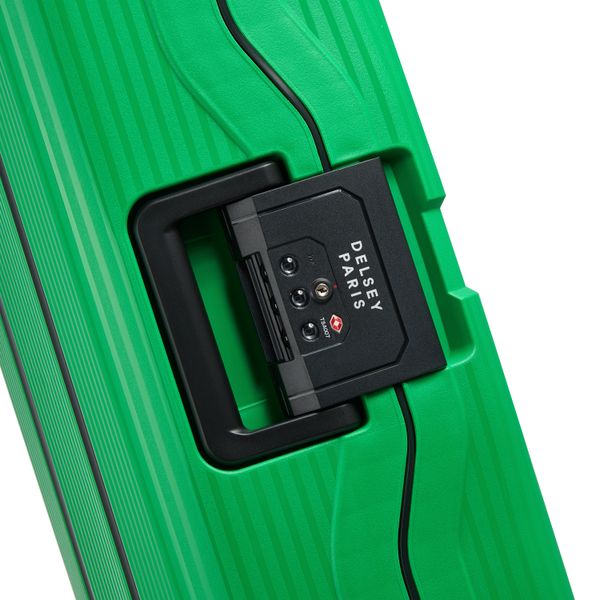 DELSEY COLOR BLOCK HARD SUITCASE SLIM 4 DOUBLE WHEELS 55CM