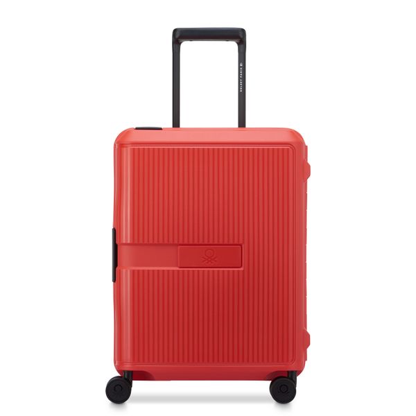 DELSEY COLOR BLOCK HARD SUITCASE SLIM 4 DOUBLE WHEELS 55CM