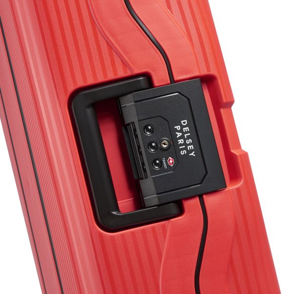 DELSEY COLOR BLOCK HARD SUITCASE SLIM 4 DOUBLE WHEELS 55CM