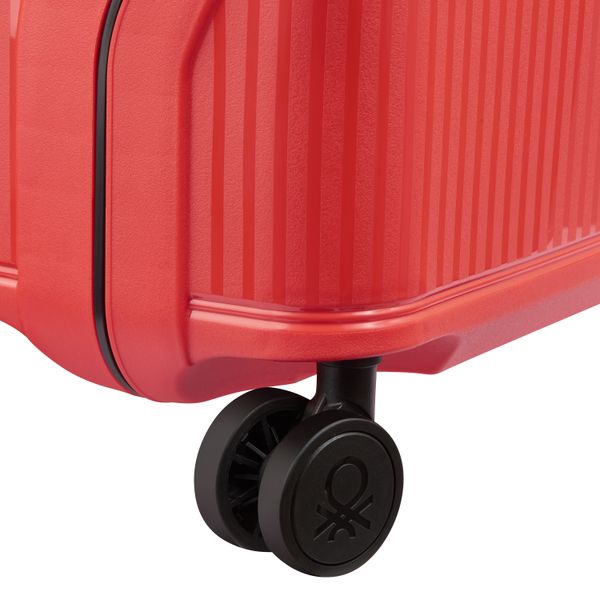 DELSEY COLOR BLOCK HARD SUITCASE SLIM 4 DOUBLE WHEELS 55CM