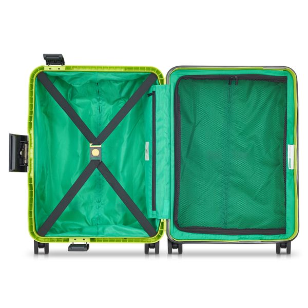 DELSEY COLOR BLOCK HARD SUITCASE SLIM 4 DOUBLE WHEELS 55CM