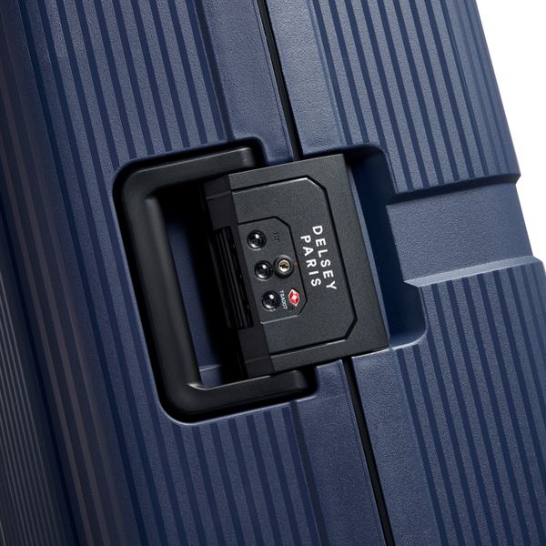 DELSEY VALISE RIGIDE COLOR BLOCK SLIM 4 ROUES DOUBLES 76CM