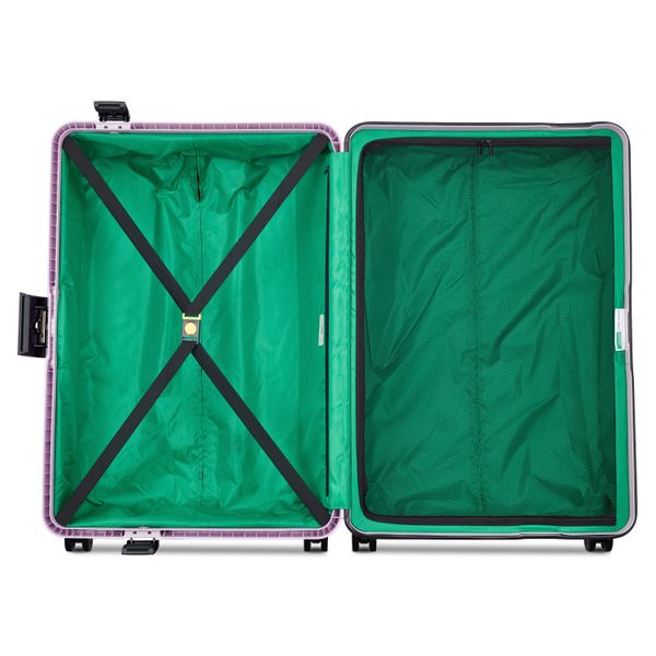 DELSEY VALISE RIGIDE COLOR BLOCK SLIM 4 ROUES DOUBLES 76CM