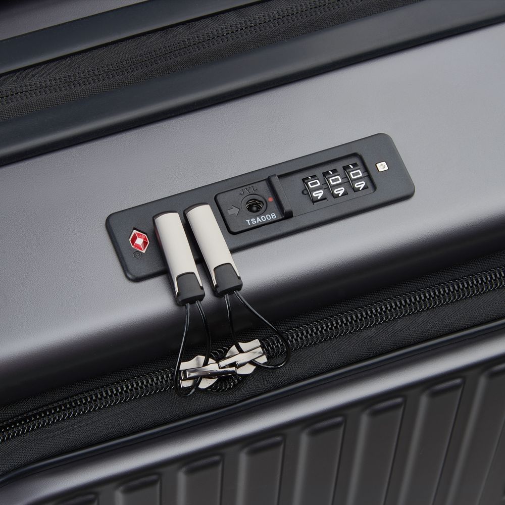 DELSEY SÉCURITÉ. VALISE EXTENSIBLE 4 ROUES DOUBLES 55CM