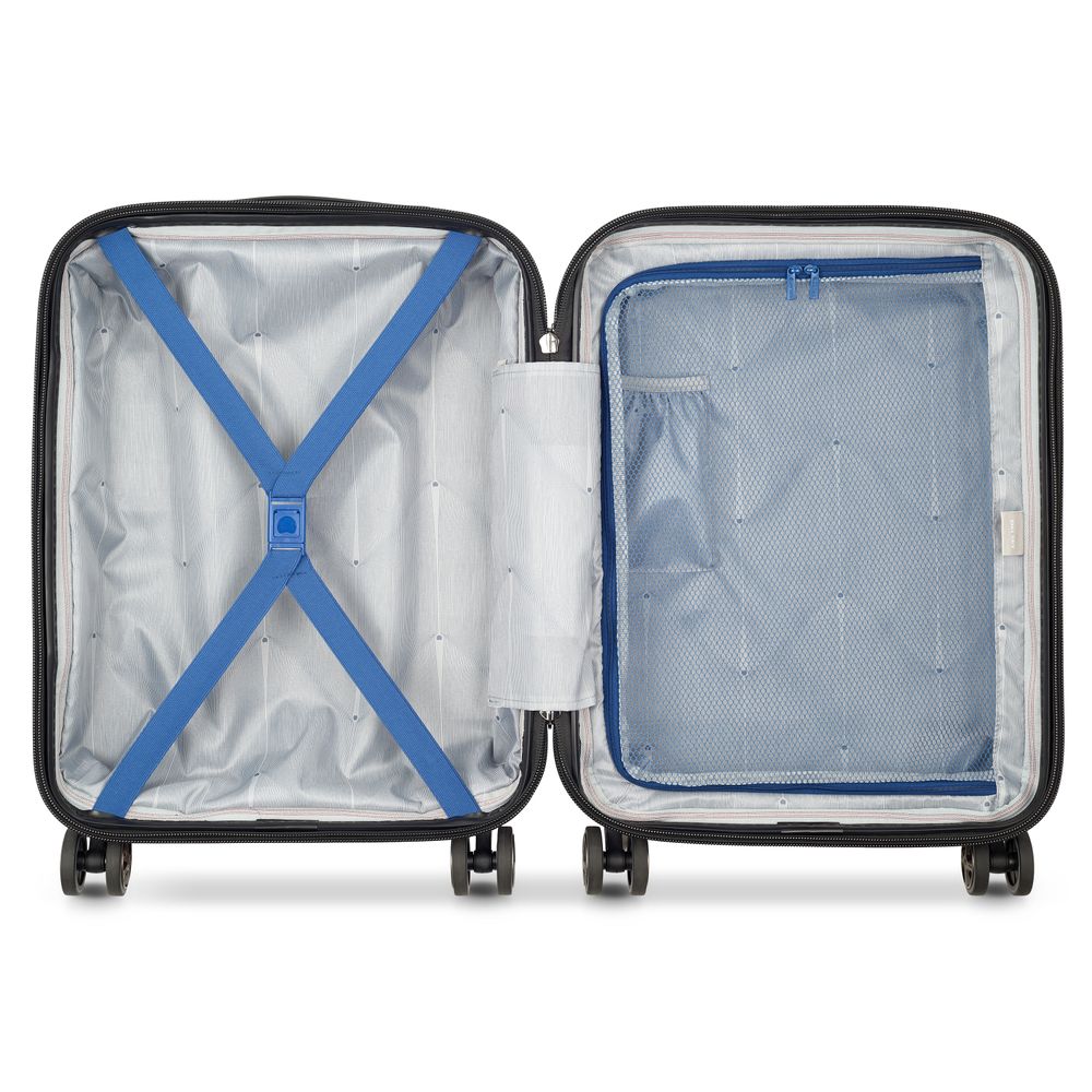 DELSEY SHADOW 5.0. TROLLEY CABINE SLIM 4 RODAS DUPLAS 55CM