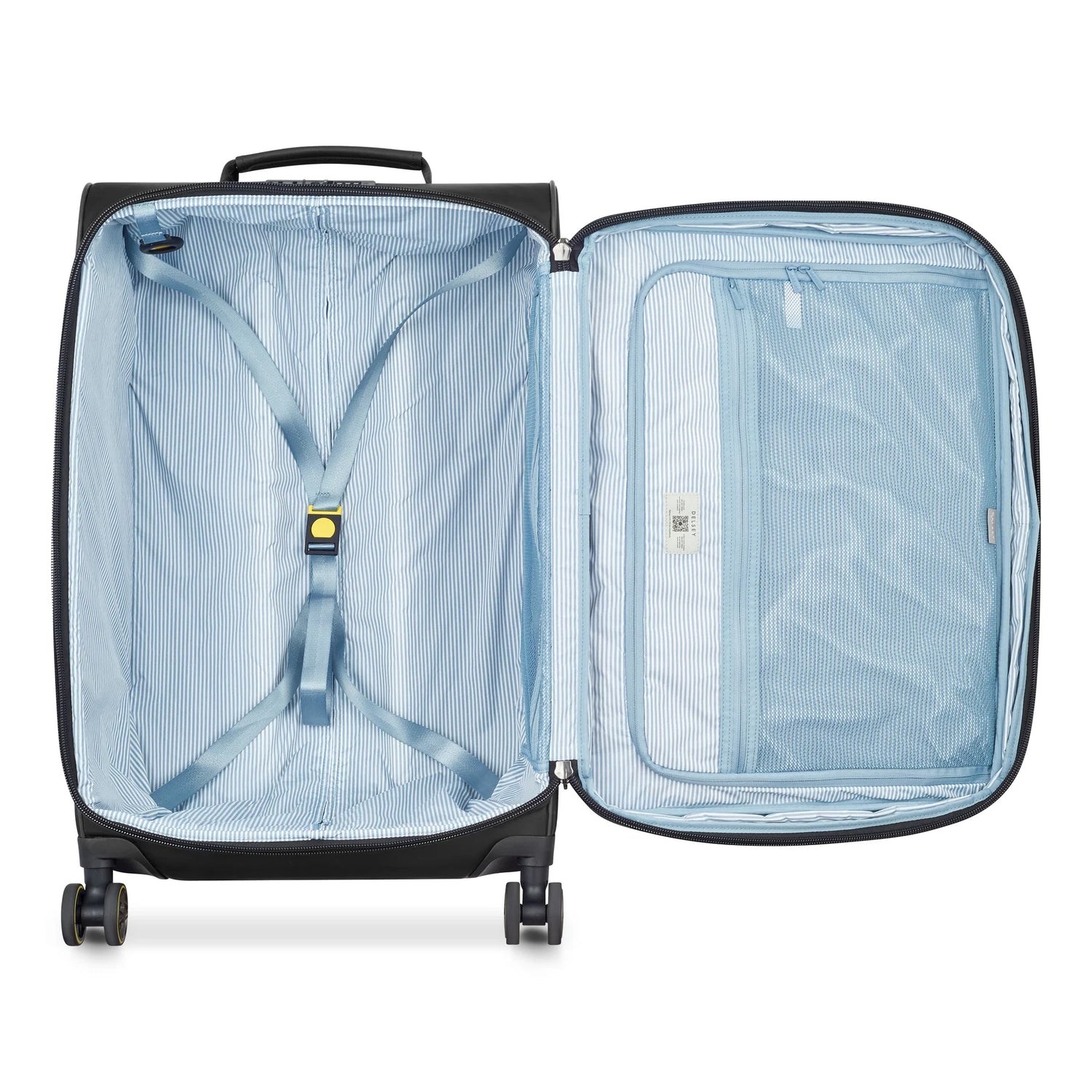 DELSEY TURENNE DOUX. TROLLEY CABINE EXTENSIBLE 4 ROUES DOUBLES 66CM