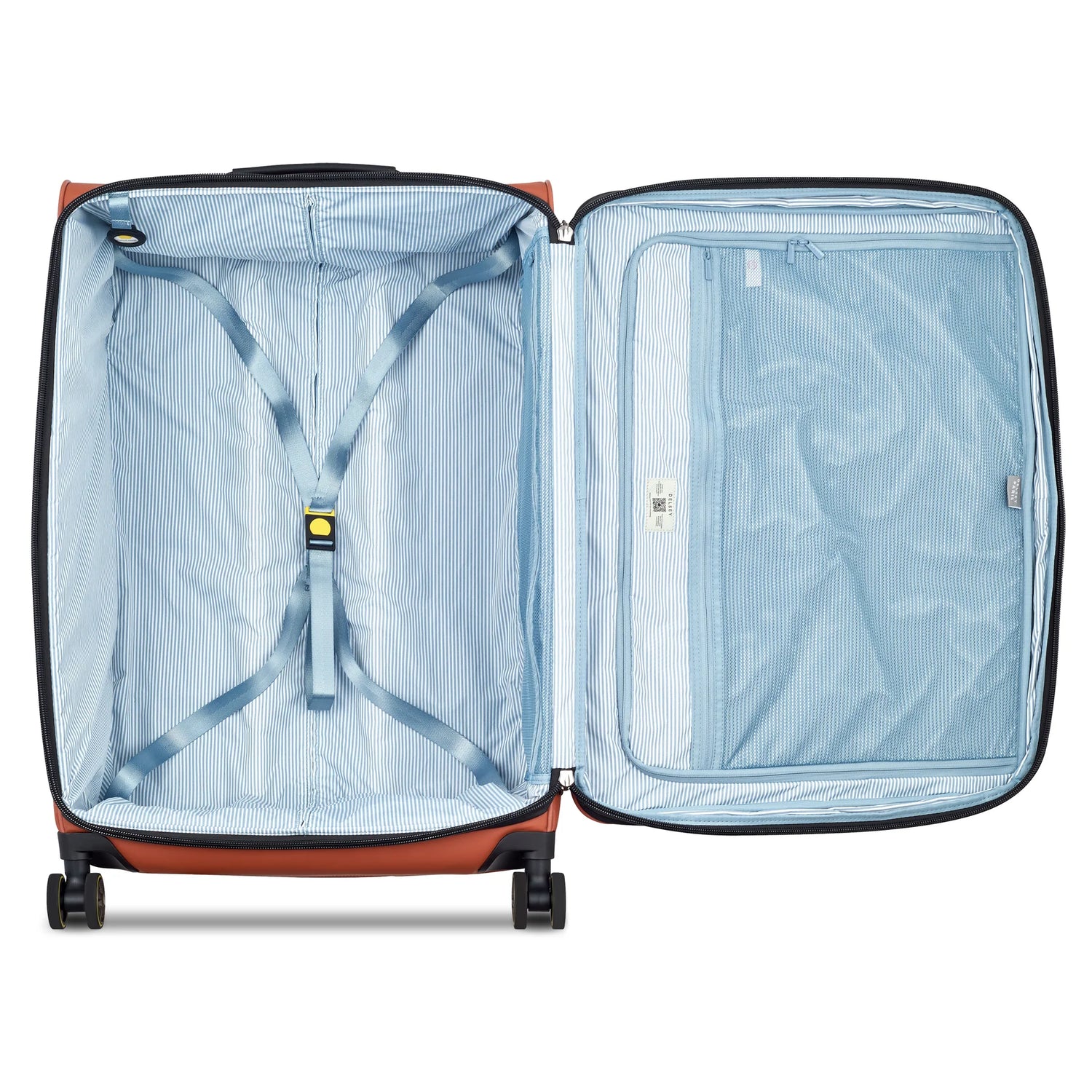 DELSEY TURENNE DOUX. TROLLEY CABINE EXTENSIBLE 4 ROUES DOUBLES 76CM