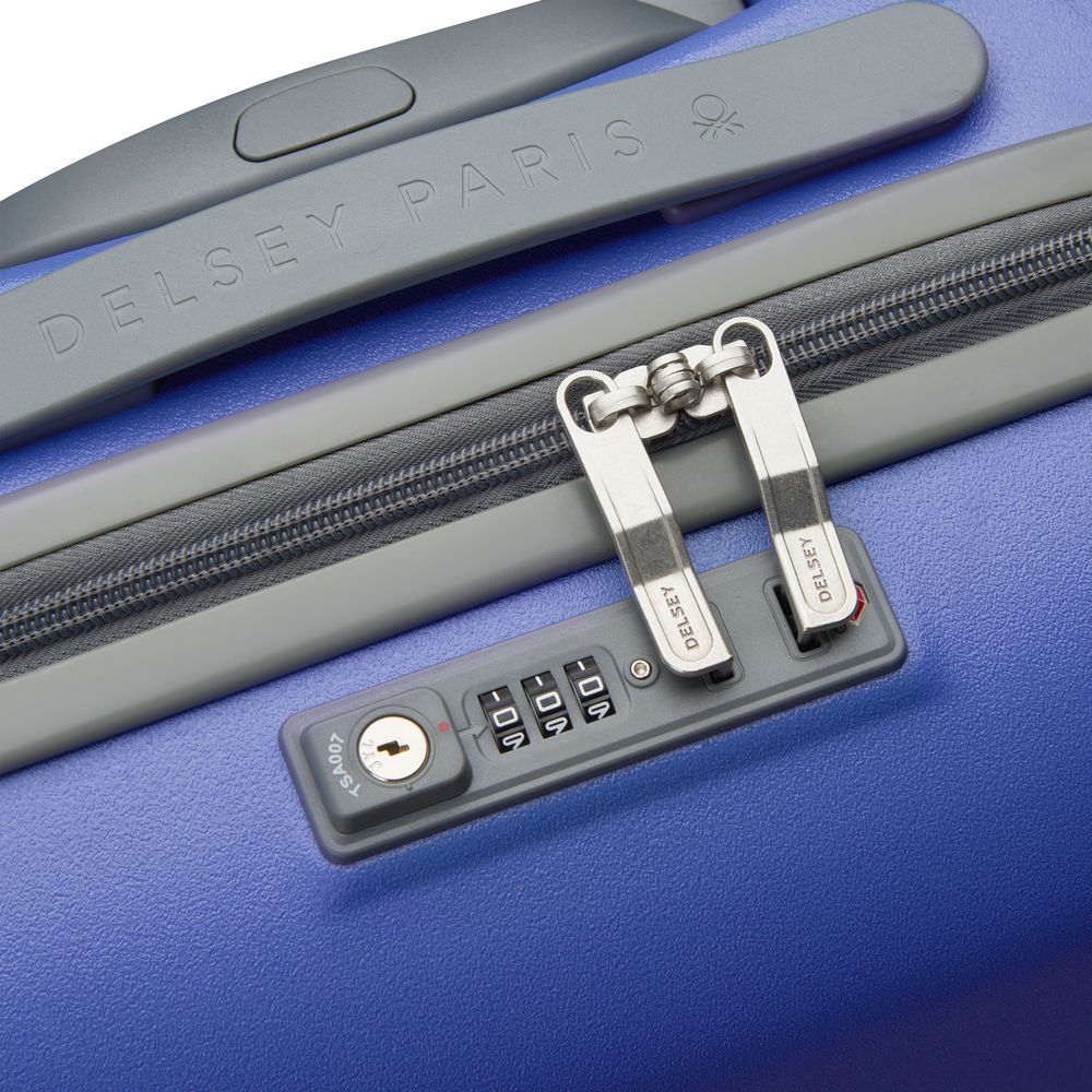 DELSEY UCB HARD SUITCASE TROLLEY SLIM 4 DOUBLE WHEELS 55 CM