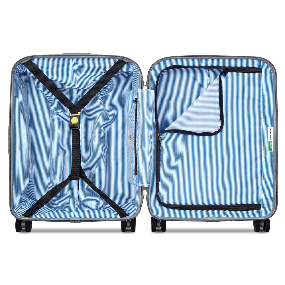 DELSEY UCB HARD SUITCASE TROLLEY SLIM 4 DOUBLE WHEELS 55 CM