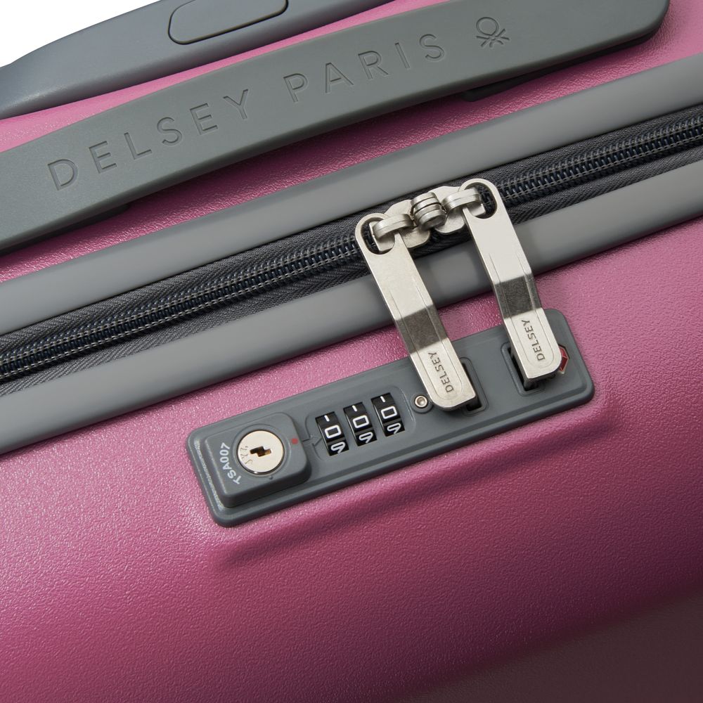 DELSEY UCB HARD SUITCASE TROLLEY SLIM 4 DOUBLE WHEELS 55 CM