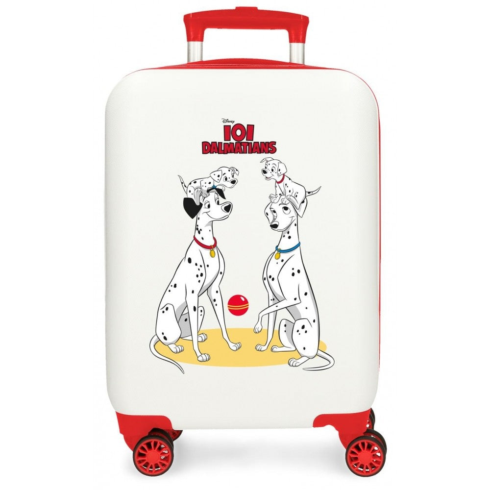 Cabinekoffer Dalmatians Family Rigide 50 cm wit