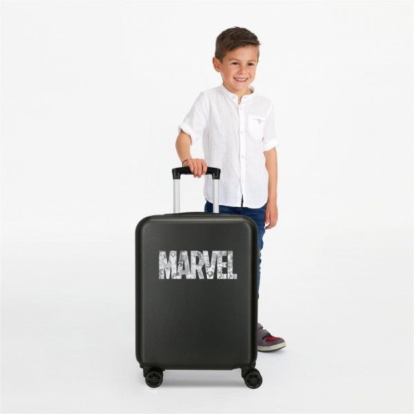 Valise cabine Power Marvel rigide 55cm Gris - noir