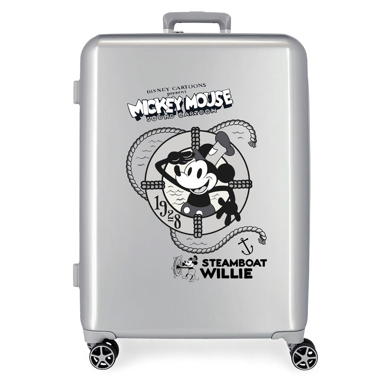 Rigid median suitcase DISNEY 100 MICKEY STEAMBOAD 70 cm