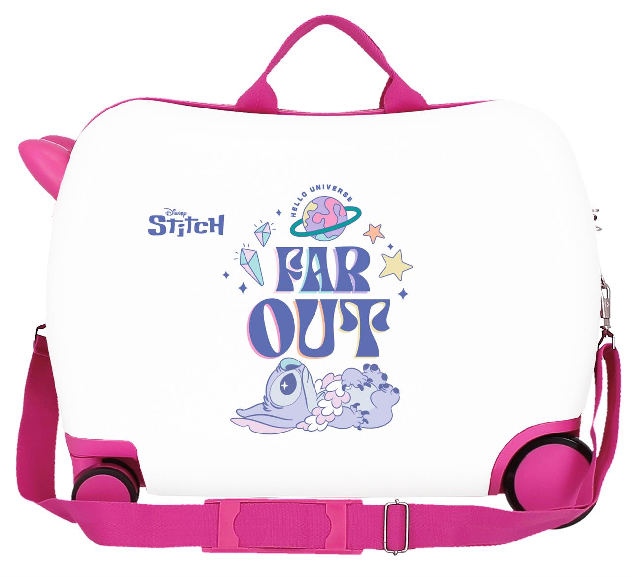 Maleta infantil Stitch FAR OUT 4 ruedas multidireccionales