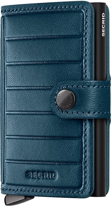 SECRID MINIWALLET+ EMBOSS LINES TEAL
