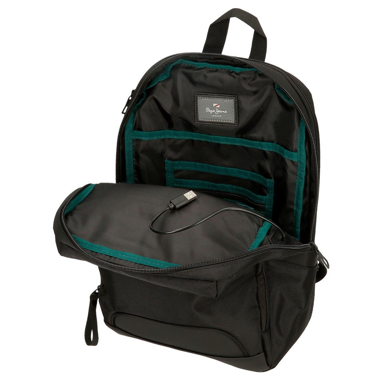 Mochila portaordenador 13,3" Pepe Jeans Bromley negro