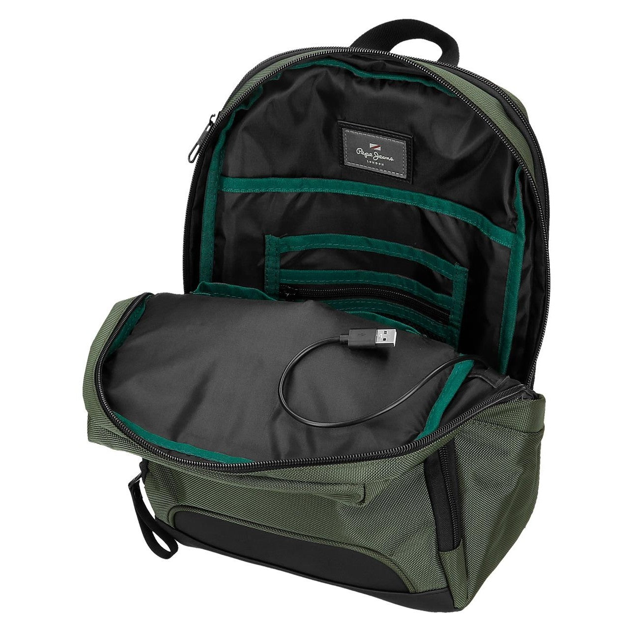 13,3 "pidikkeen reppu Pepe Jeans Bromley vihreä