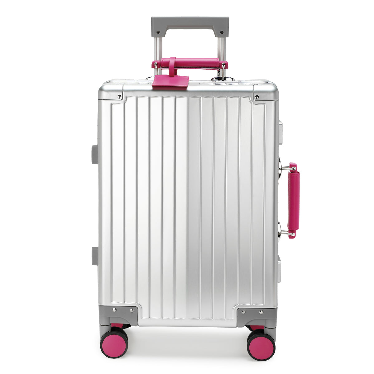 GREENWICH Valise cabine Aluminium avec poignée en cuir végétalien NEW JERSEY