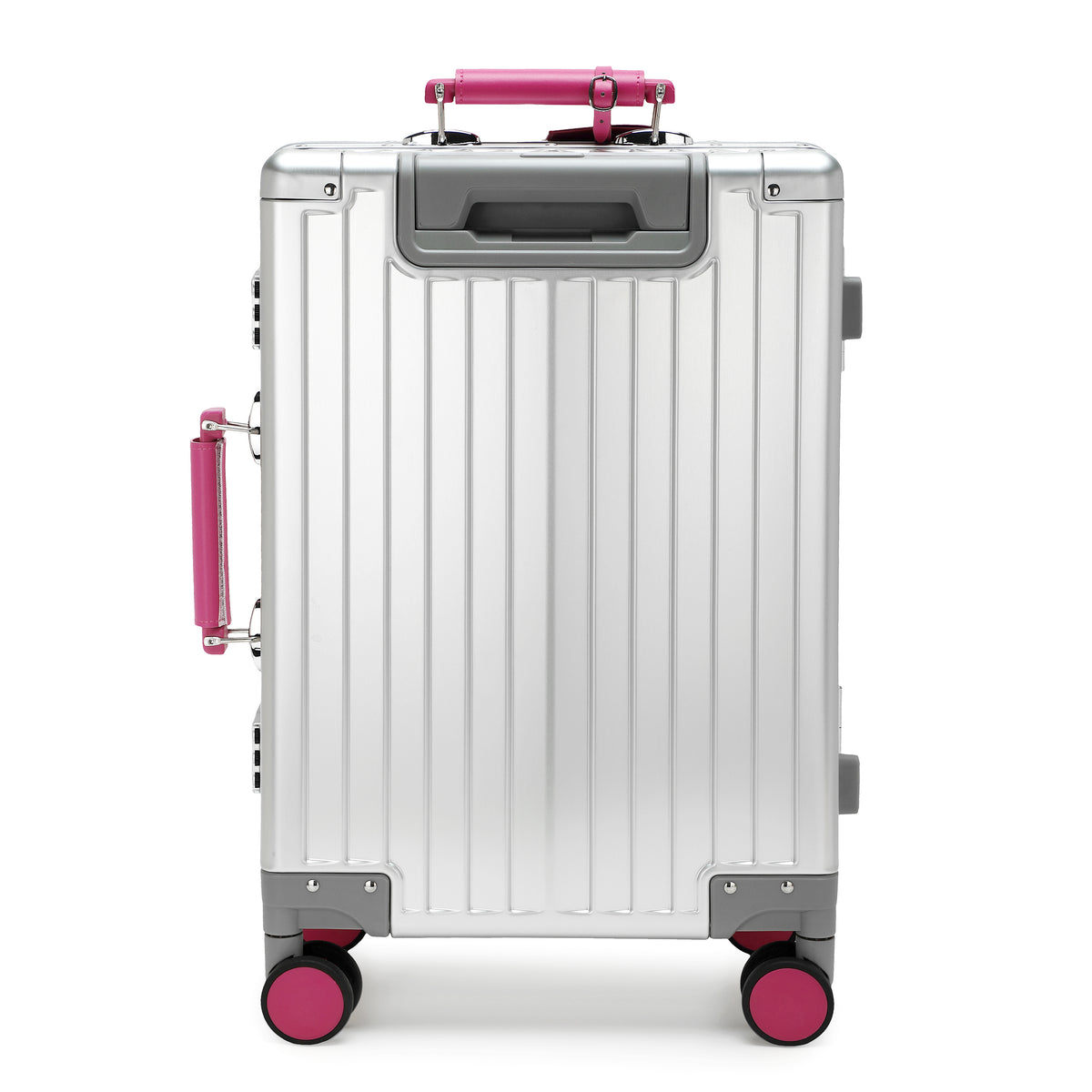 GREENWICH Valise cabine Aluminium avec poignée en cuir végétalien NEW JERSEY