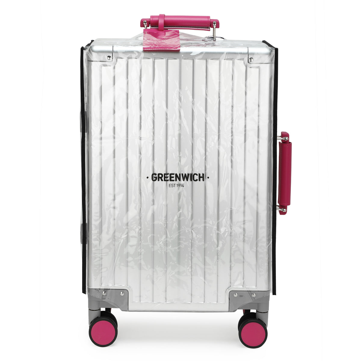 GREENWICH Valise cabine Aluminium avec poignée en cuir végétalien NEW JERSEY