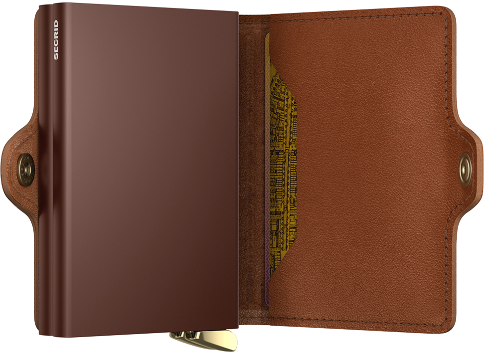 Secrid Twinwallet+ Emboss Lines Cognac