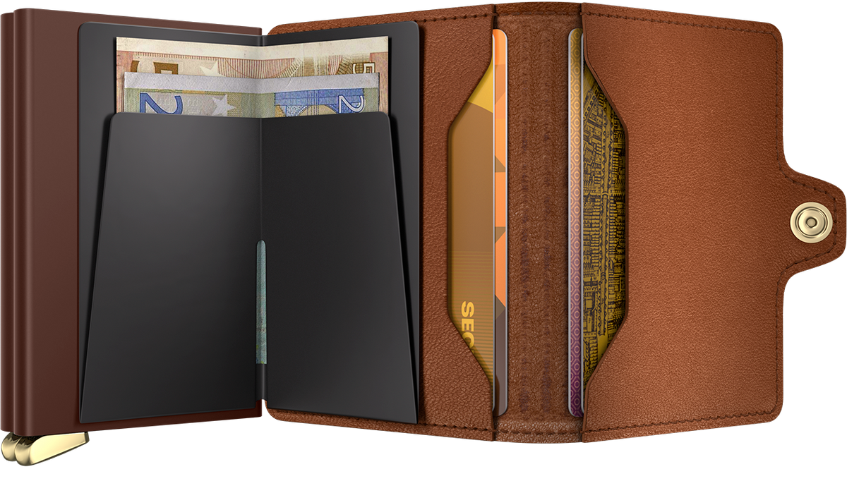 Secrid Twinwallet+ Emboss Lines Cognac