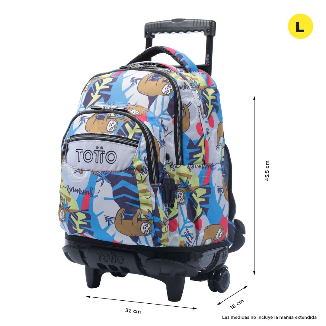 TOTTO Sac à dos scolaire avec roues - lignes - 6yb multicolore Lazel