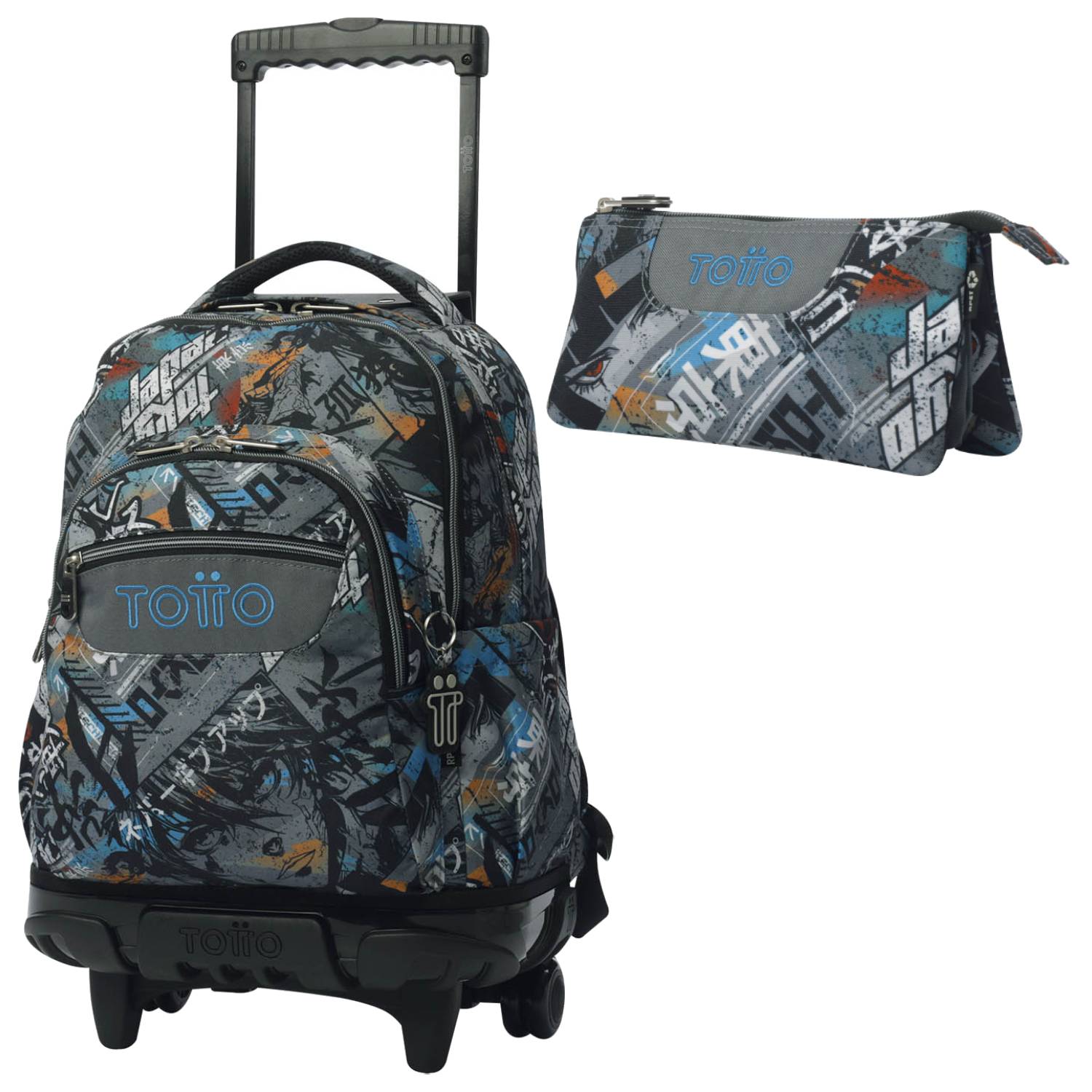 TOTTO School backpack with lines wheels + booth case - 7yl okubo