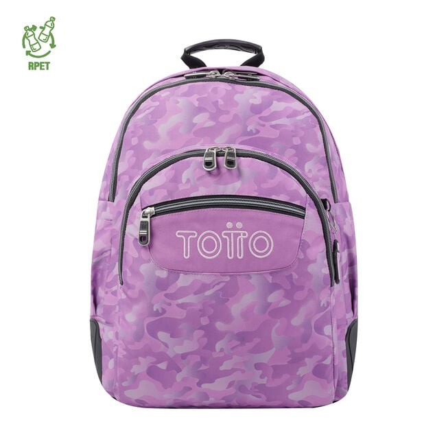 TOTTO Sac à dos scolaire - Crayoles- 9I8- Camouflage rose