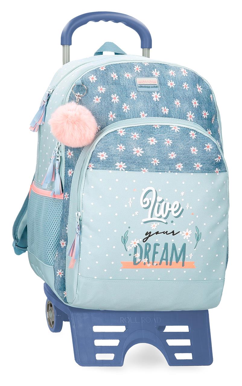 37626T1 MOCHILA ADAP. 46CM 2C. C/CARRO. MOVOM LIVE YOUR DREA