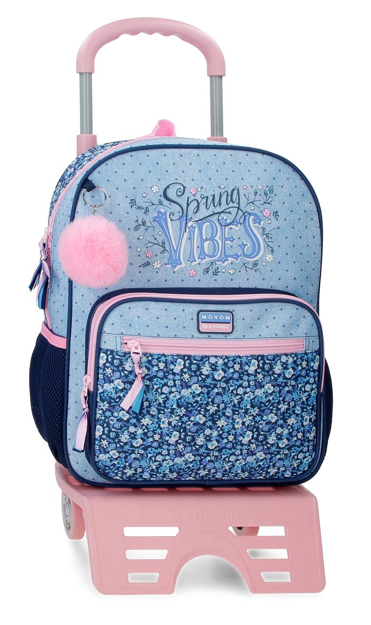 32622T1 MOCHILA ADAP. 38CM. C/CARRO. MOVOM SPRING VIBES