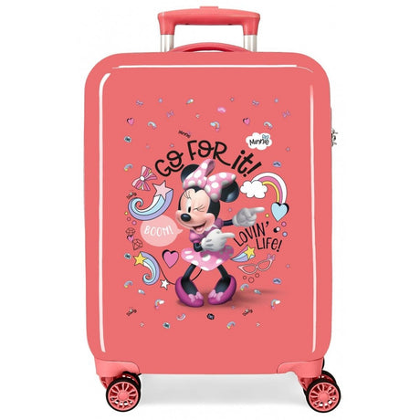 Cabin suitcase Minnie Loving Life rigid 55 cm coral