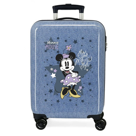 Cabin suitcase Minnie Style rigid 55cm denim