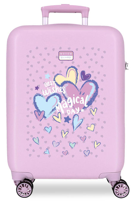 3211142 TROLLEY ABS 55CM. 4R. MOVOM DIE BESTEN WÜNSCHE LILA