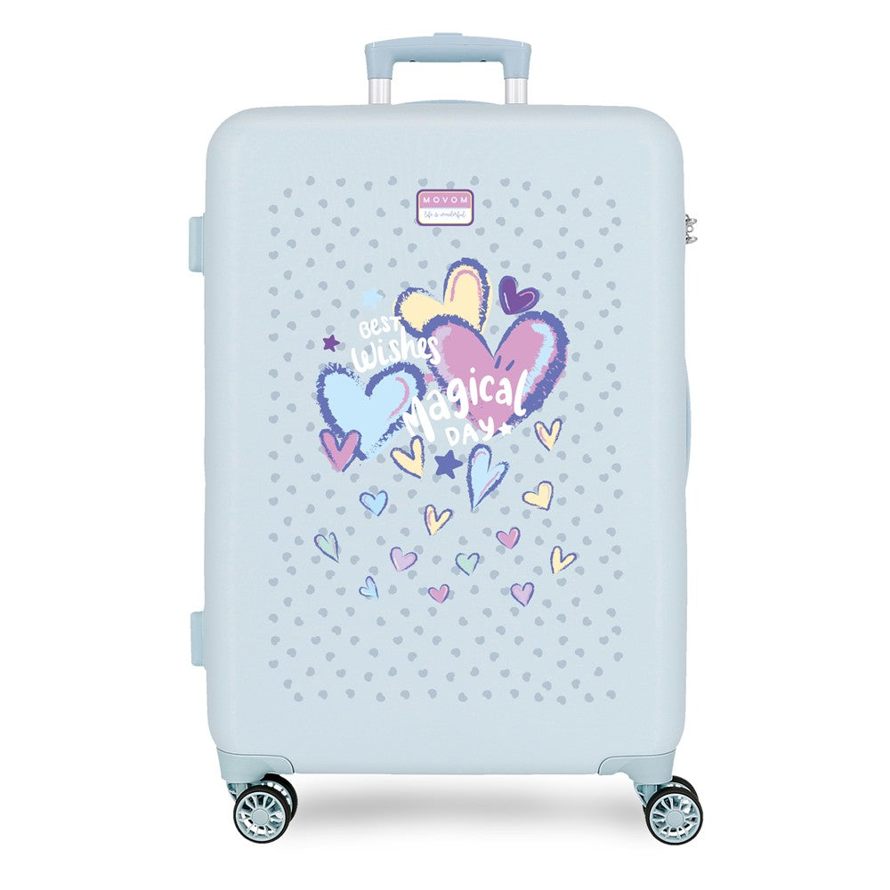 TROLLEY ABS 65CM.4R MOVOM BEST WISHES HELLBLAU C.101