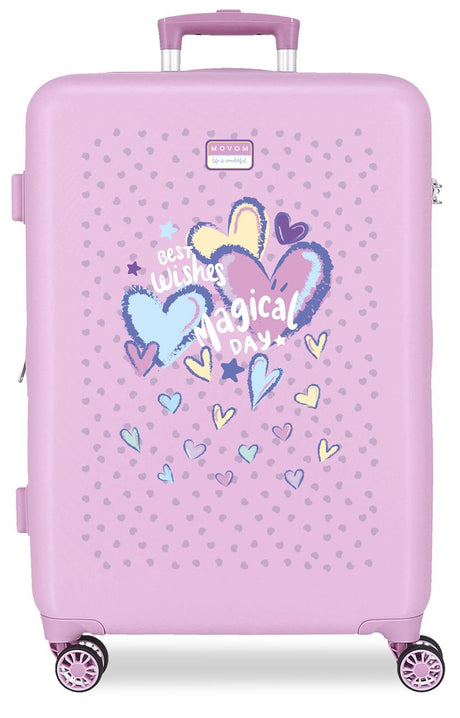 3211242 TROLLEY ABS 65CM.4R MOVOM BEST WISHES LILAC