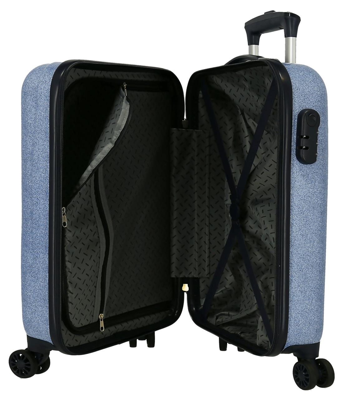 3261141 TROLLEY ABS 55CM. 4R. MOVOM SPRING VIBES DENIM