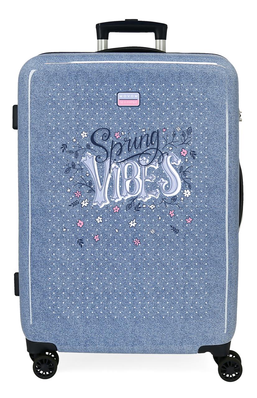 3261241 TROLLEY ABS 65CM.4R MOVOM VIBRES PRINTANIÈRES DENIM