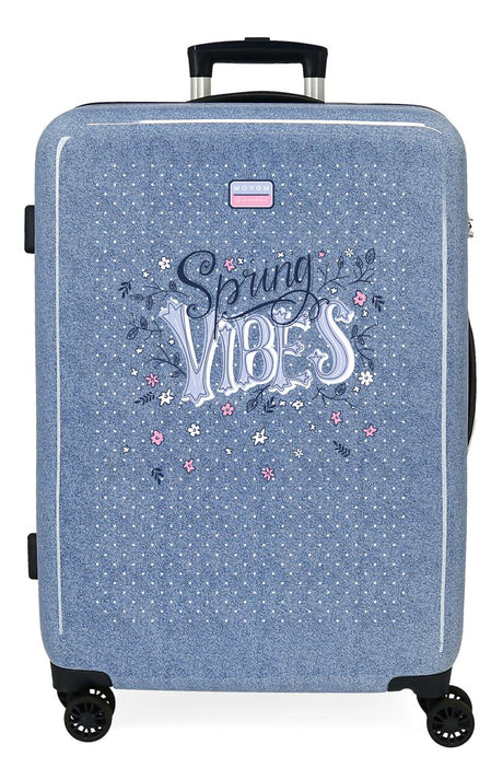3261241 TROLLEY ABS 65CM.4R MOVOM SPRING VIBES DENIM