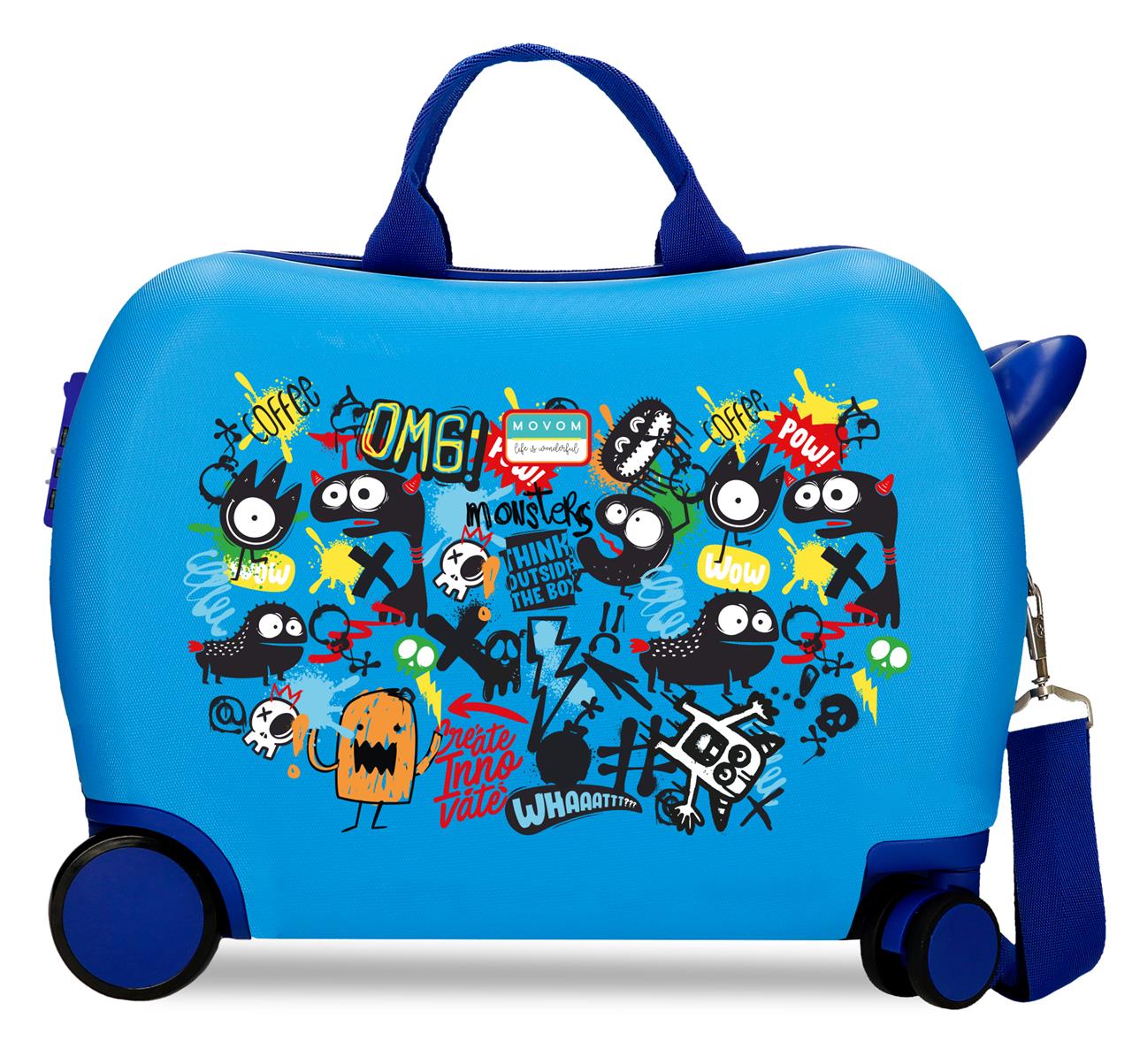 3279842 MALETA INF.ABS 4R.(2 MULTI.) 50CM. MOVOM MONSTERS AZ