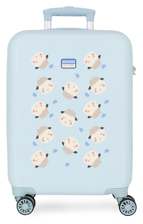 4191111 TROLLEY ABS 55CM. 4R. RR BABY PETS SCHAFE HELLBLAU