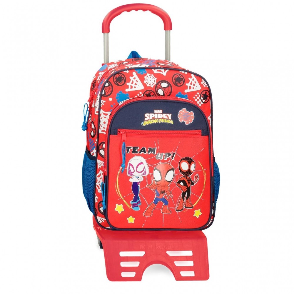 Schul -Rucksack Spidey and friends 40 cm mit Auto