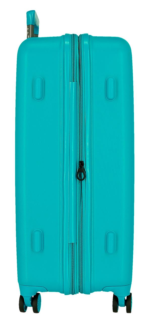 531926C TROLLEY ABS 68CM. C/EXP. 4R. MOVOM WOOD TURQUOISE VOIR