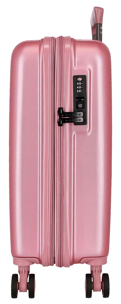531846D SET/3 TROLLEY ABS 55-68-78CM. C/EXP. 4R. WOOD ROSA