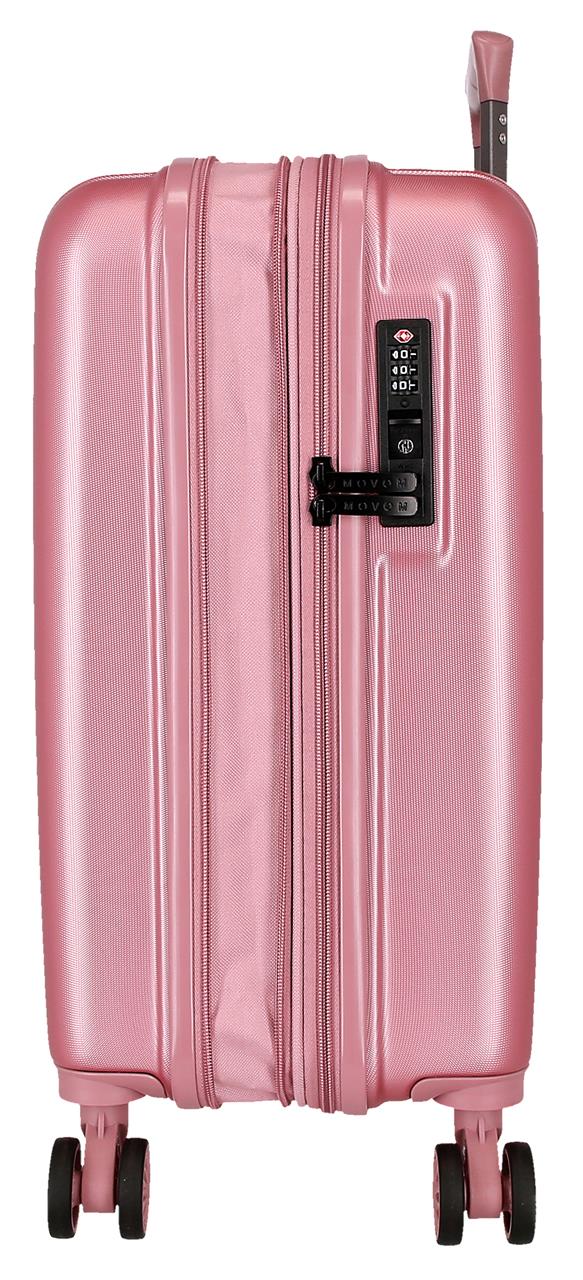 531846D SET/3 TROLLEY ABS 55-68-78CM. C/EXP. 4R. WOOD ROSA