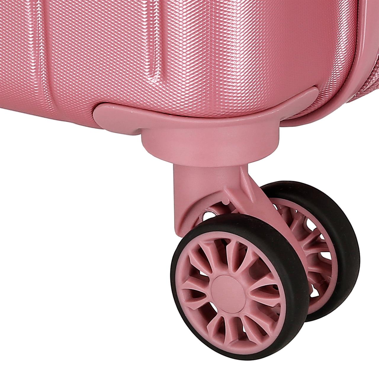 531846D SET/3 TROLLEY ABS 55-68-78CM. C/EXP. 4R. WOOD ROSA