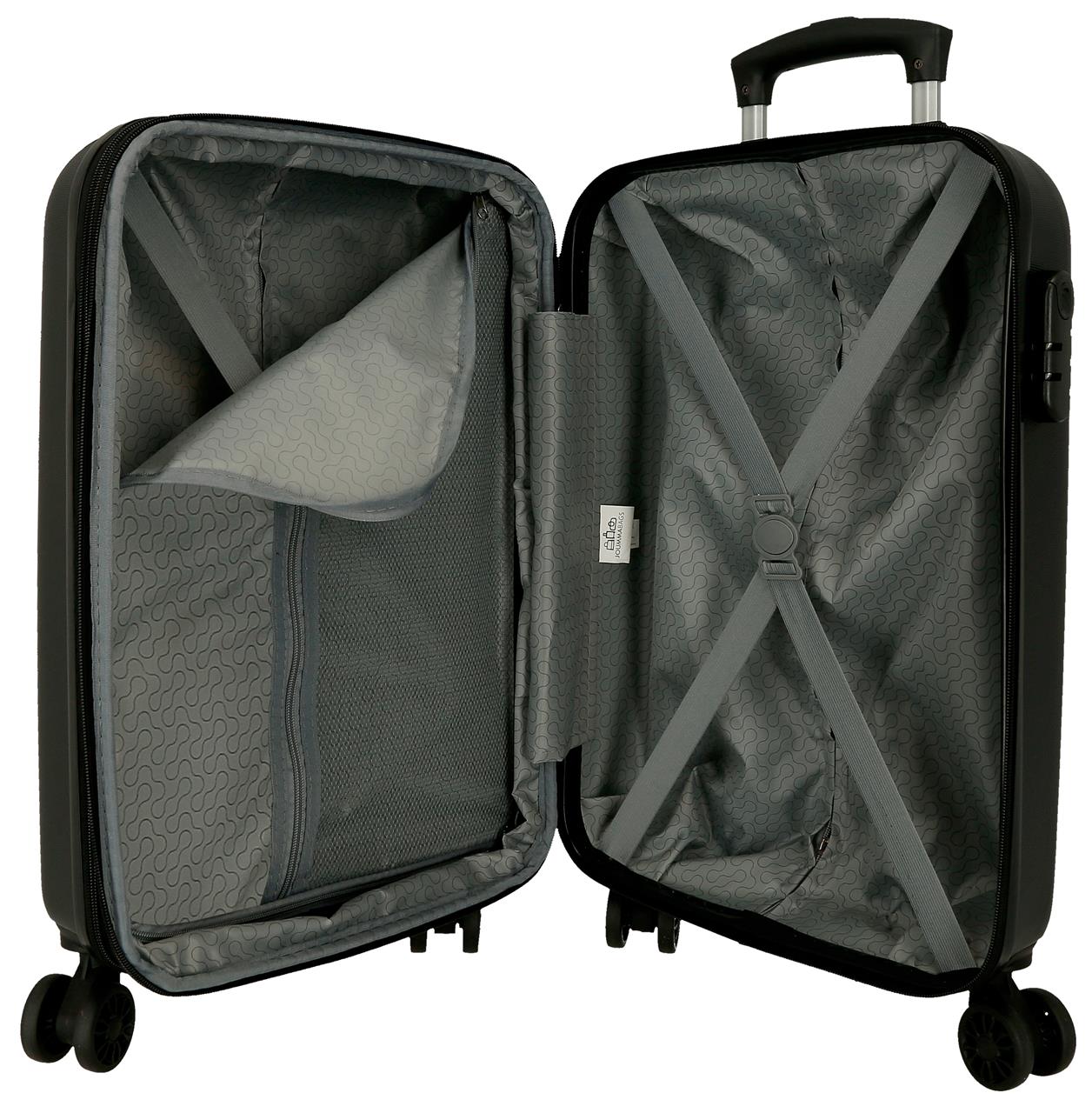 5848660 TROLLEY ABS 55CM. C/EXP. 4R. RR FLEX NEGRO