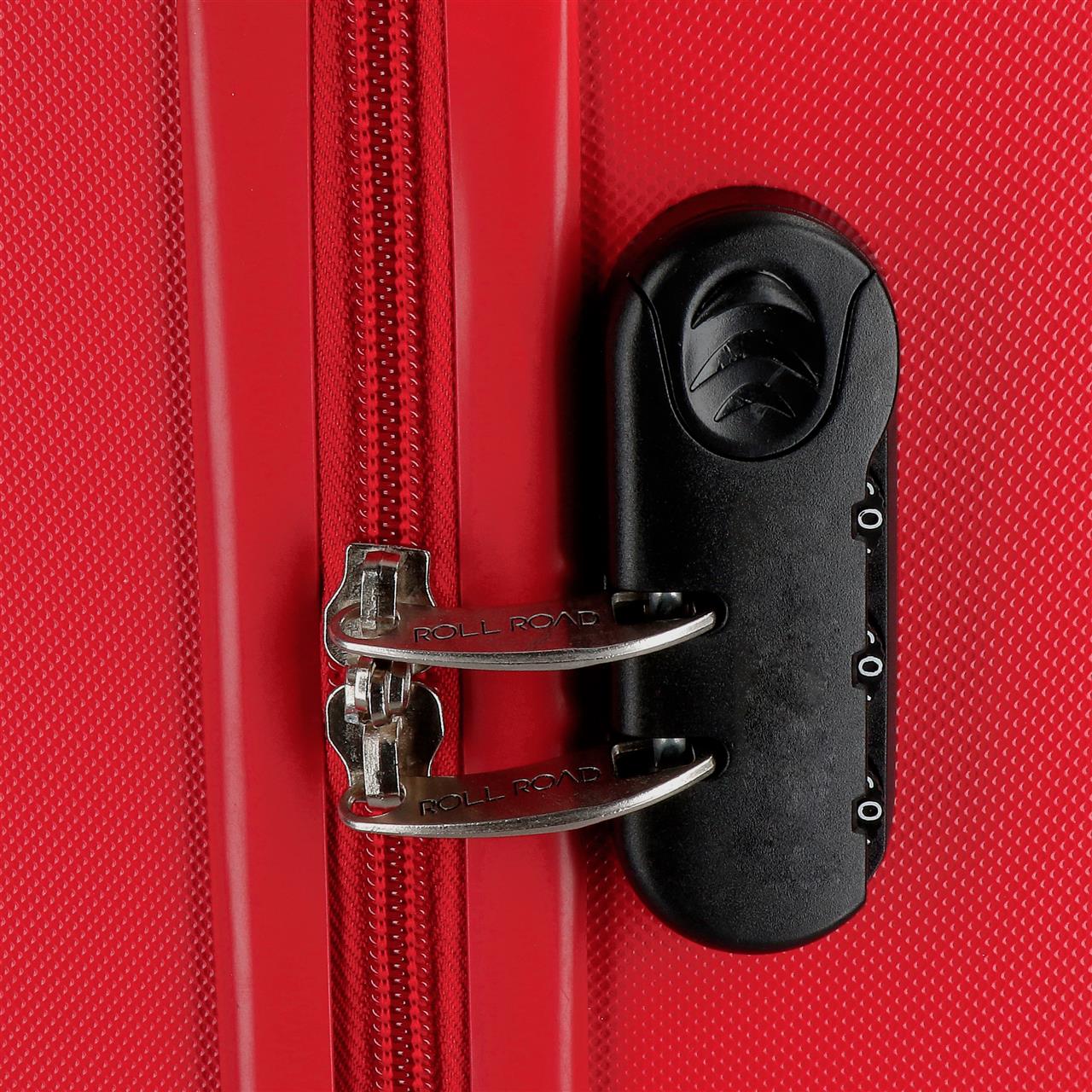 5848664 TROLLEY ABS 55CM. C/EXP. 4R. RR FLEX ROJO